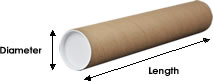 2 x 39" Custom Kraft Mailing Tubes