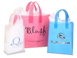 Custom Printed Frosty Shopping Bags