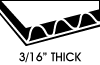 Single Wall Box: 3/16 in. Thick