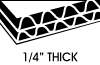 Double Wall Box: 1/4 in. Thick