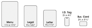 Laminating Pouch Sizes