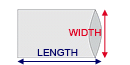 Length and Width Sides of Foam Pouch